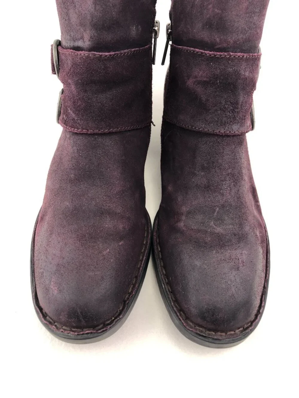 Born Adler Purple Leather Ankle Boots 8M